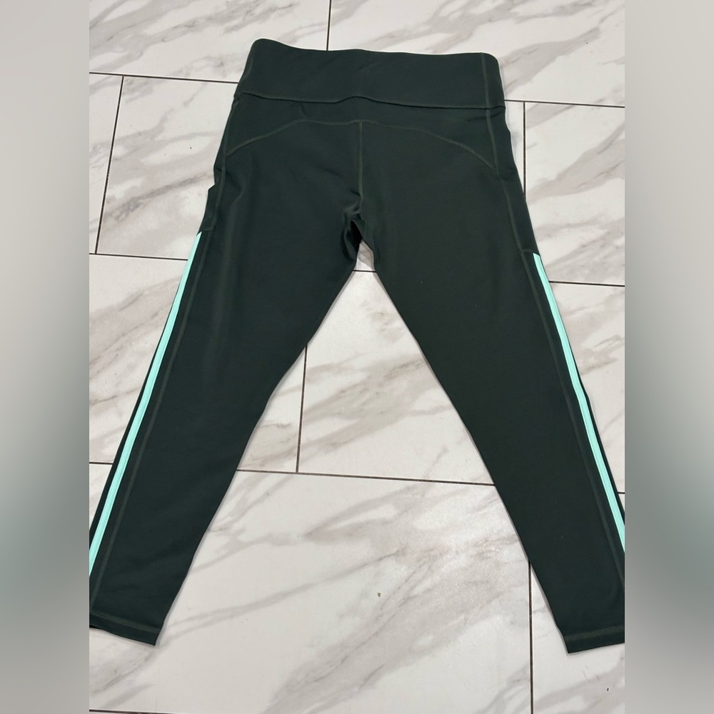 Green adidas 3-stripe leggings, SIZE: L - Picture 7 of 8